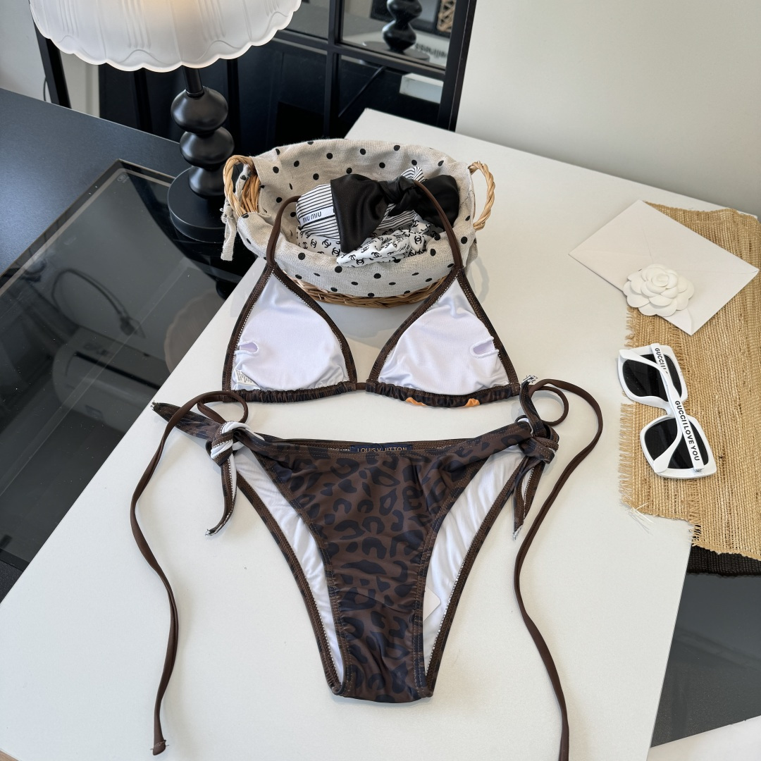 。LV路易威登豹纹分体比基尼👙泳衣，S M L XL