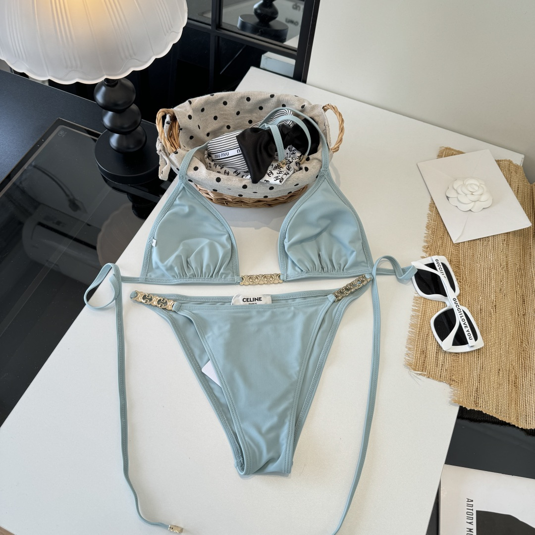。Celine赛琳分体比基尼👙泳衣，S M L XL