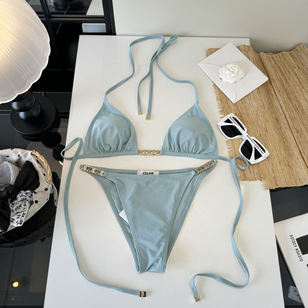 。Celine赛琳分体比基尼👙泳衣，S M L XL