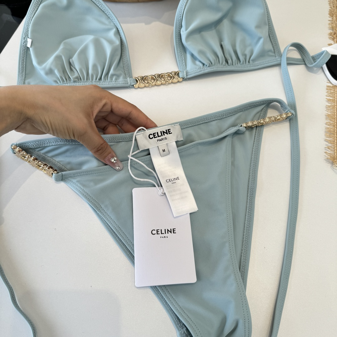 。Celine赛琳分体比基尼👙泳衣，S M L XL