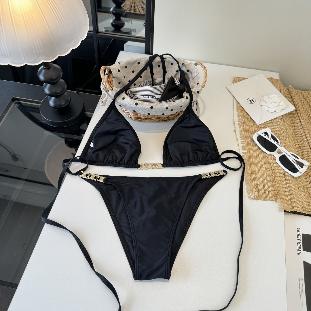 。Celine赛琳分体比基尼👙泳衣，S M L XL