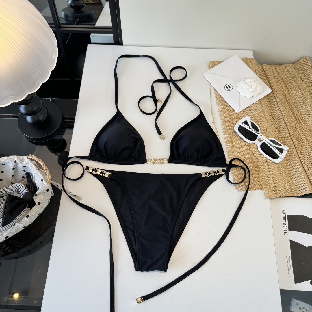 。Celine赛琳分体比基尼👙泳衣，S M L XL