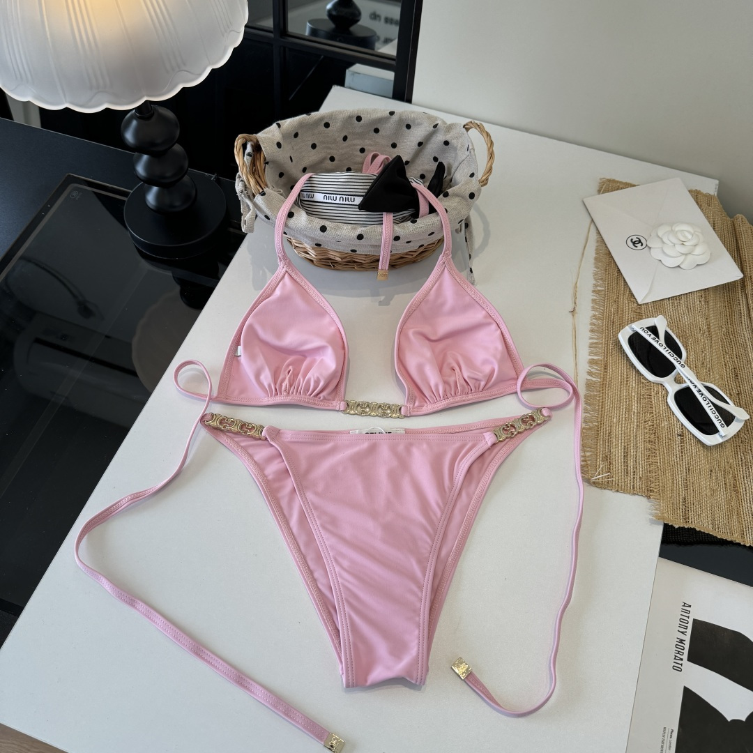 。Celine赛琳分体比基尼👙泳衣，S M L XL