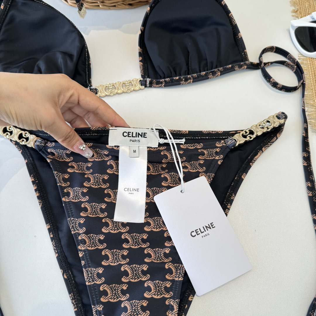 。Celine赛琳分体比基尼👙泳衣，S M L XL