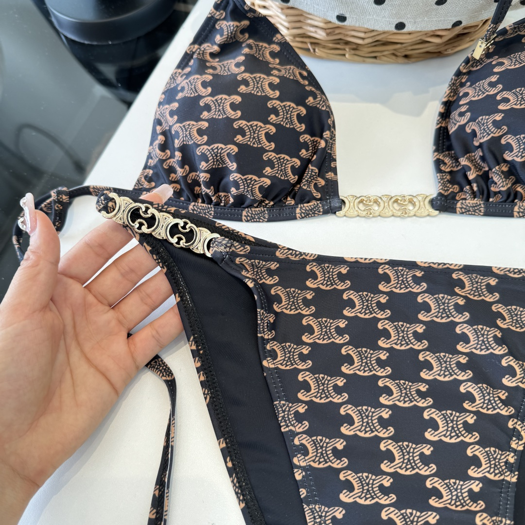 。Celine赛琳分体比基尼👙泳衣，S M L XL