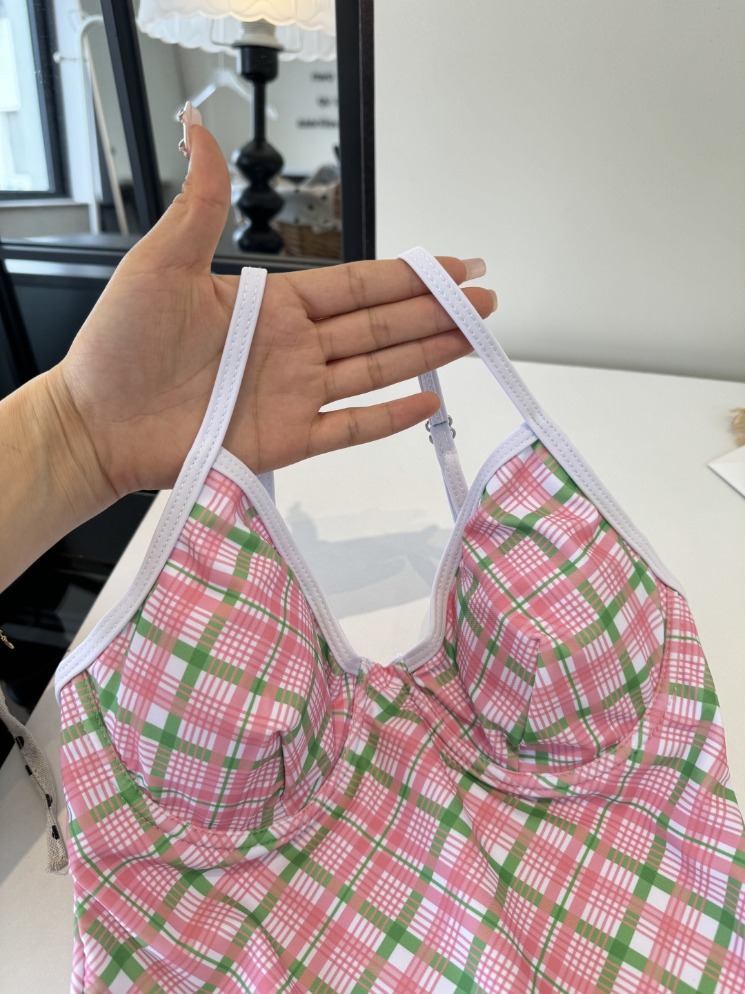 。Burberry巴宝莉格子连体泳衣比基尼👙S M L XL