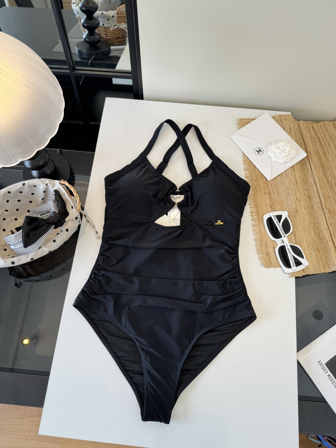 。Celine赛琳新款连体比基尼👙泳衣，S M L XL