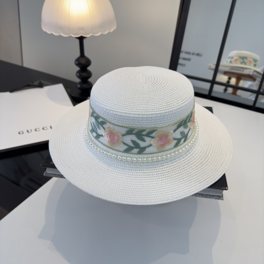 PGucci古奇新款平顶礼帽，头围57cm