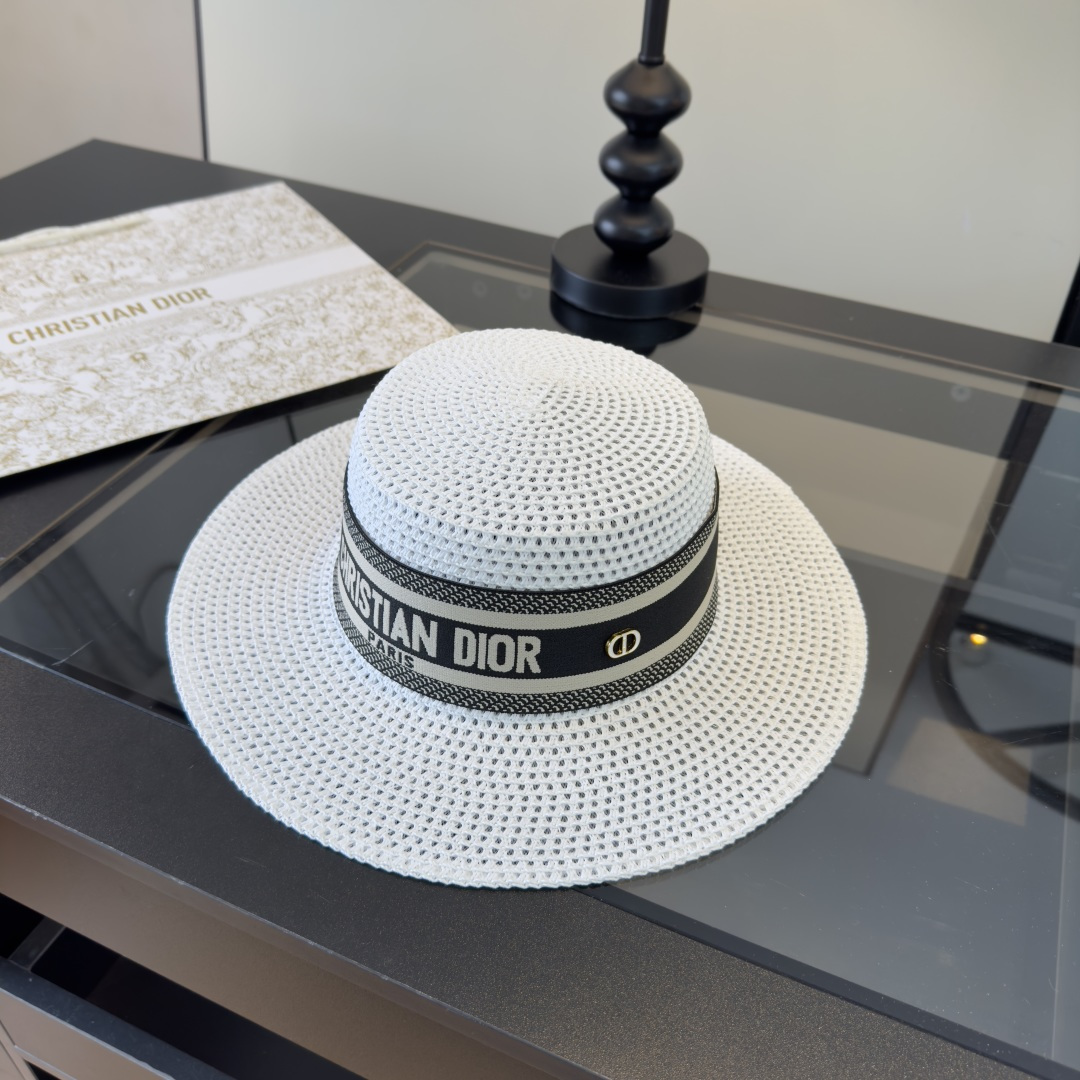 Dior Dior迪奥新款平顶礼帽，夏日货 ，出游 ，头围57cm