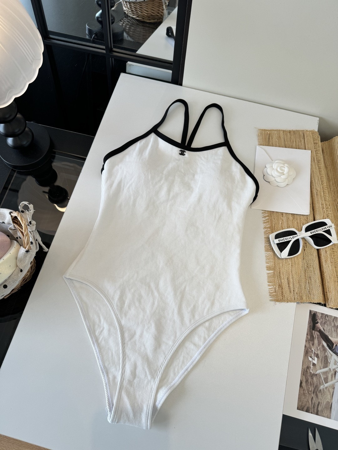 。Chanel香奈儿连体泳衣👙比基尼，S M L XL