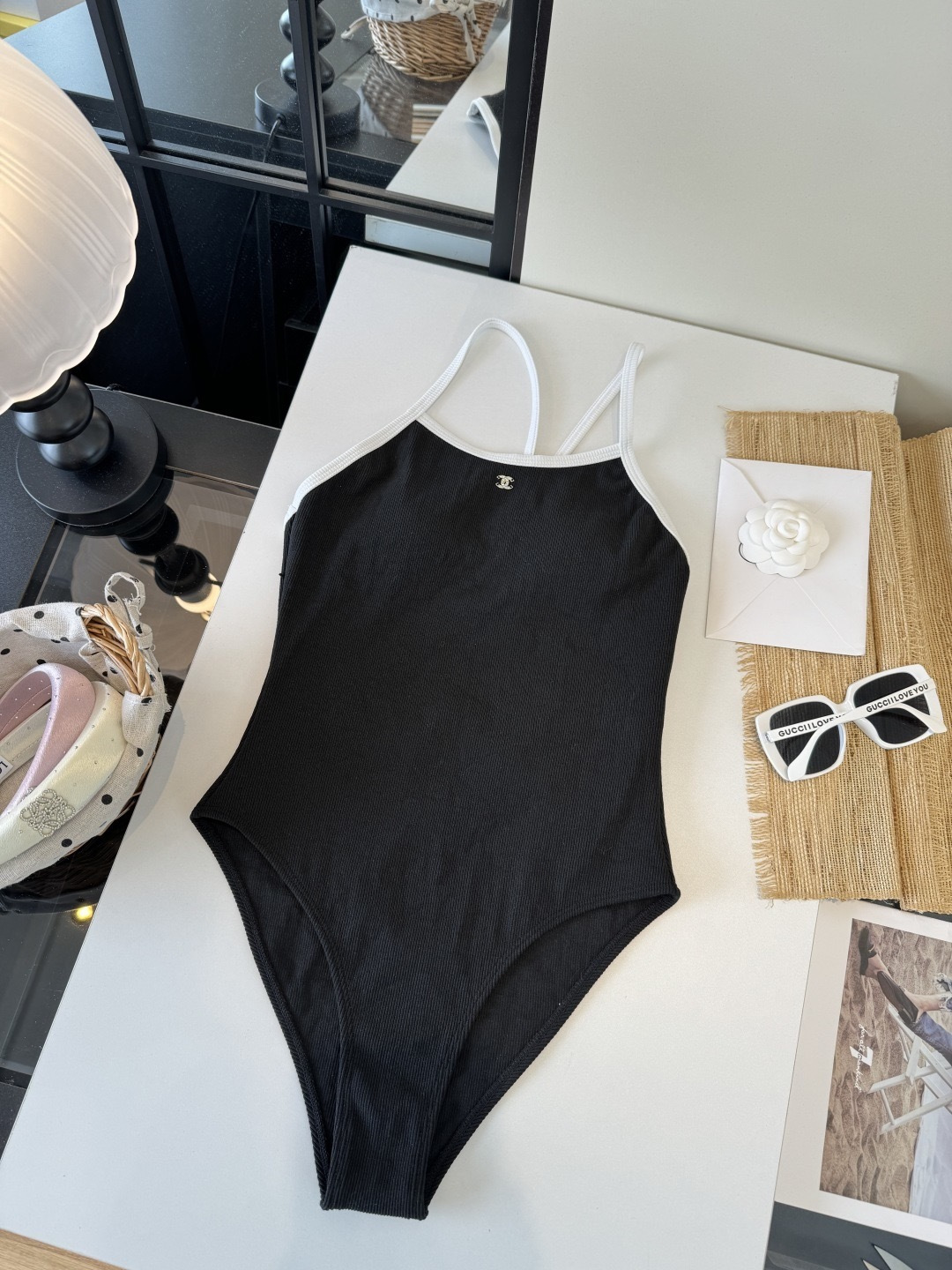 。Chanel香奈儿连体泳衣👙比基尼，S M L XL
