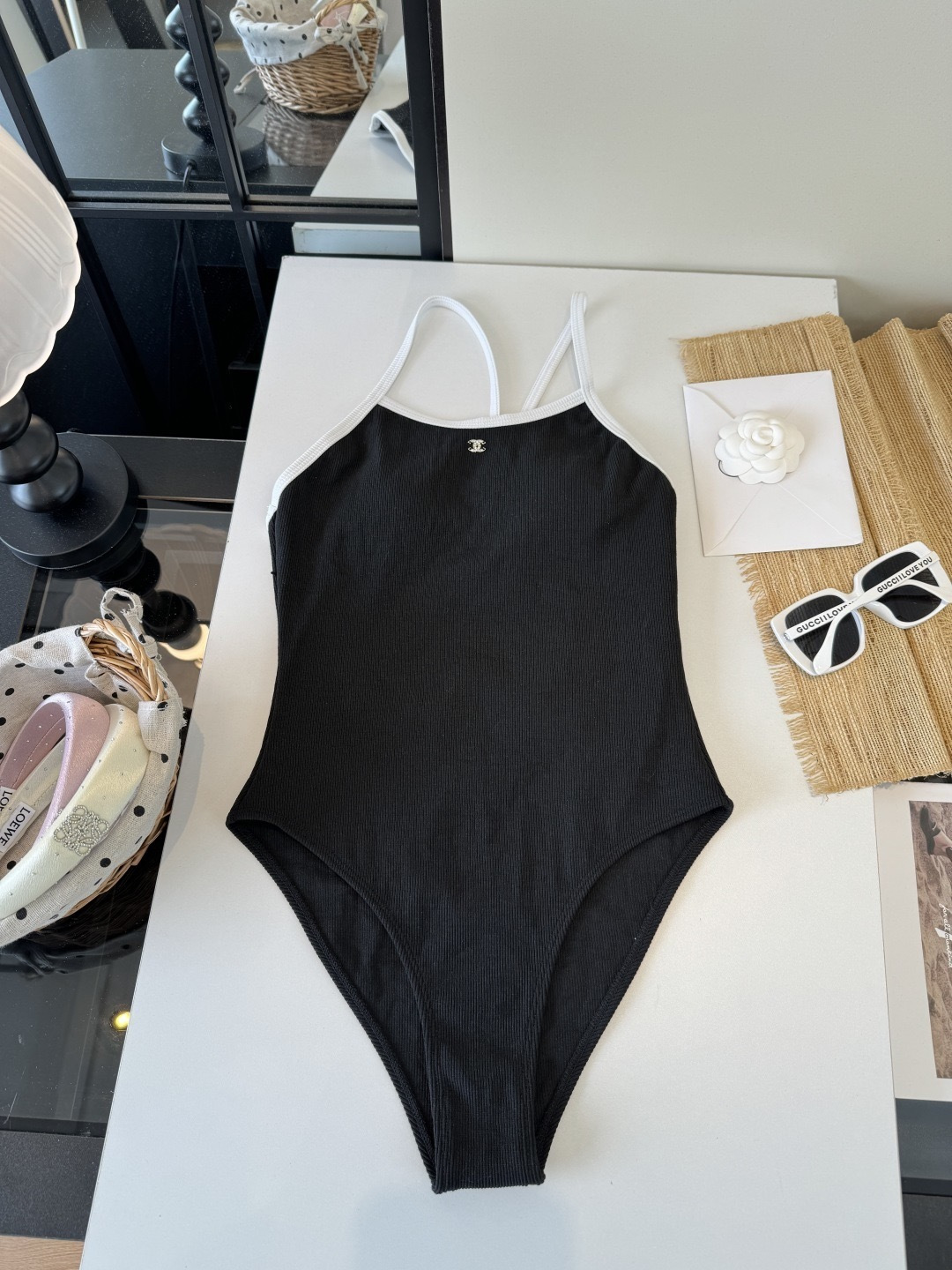 。Chanel香奈儿连体泳衣👙比基尼，S M L XL