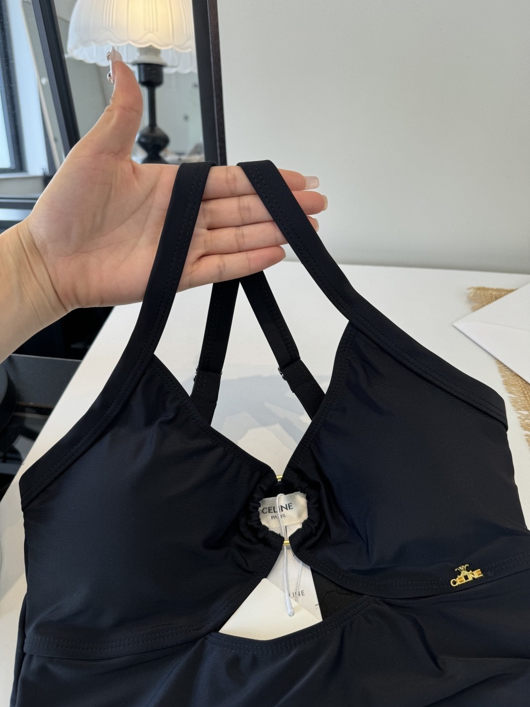 。Celine赛琳新款连体比基尼👙泳衣，S M L XL