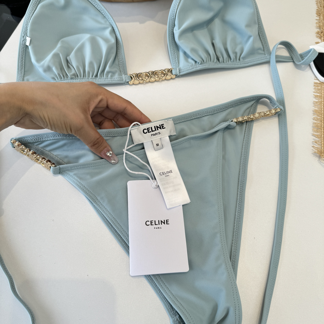 。Celine赛琳分体比基尼👙泳衣，S M L XL