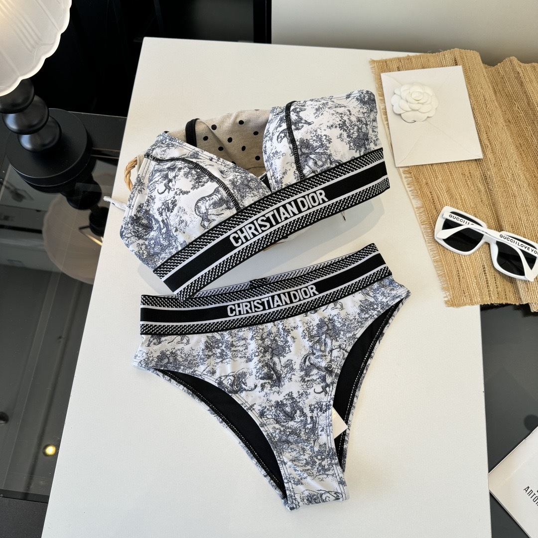 。Dior迪奥新款比基尼泳衣👙❤️😍🥰适合多种场景的游泳衣🏊‍♀️海边 游泳池 温泉 水上乐园 漂流都可