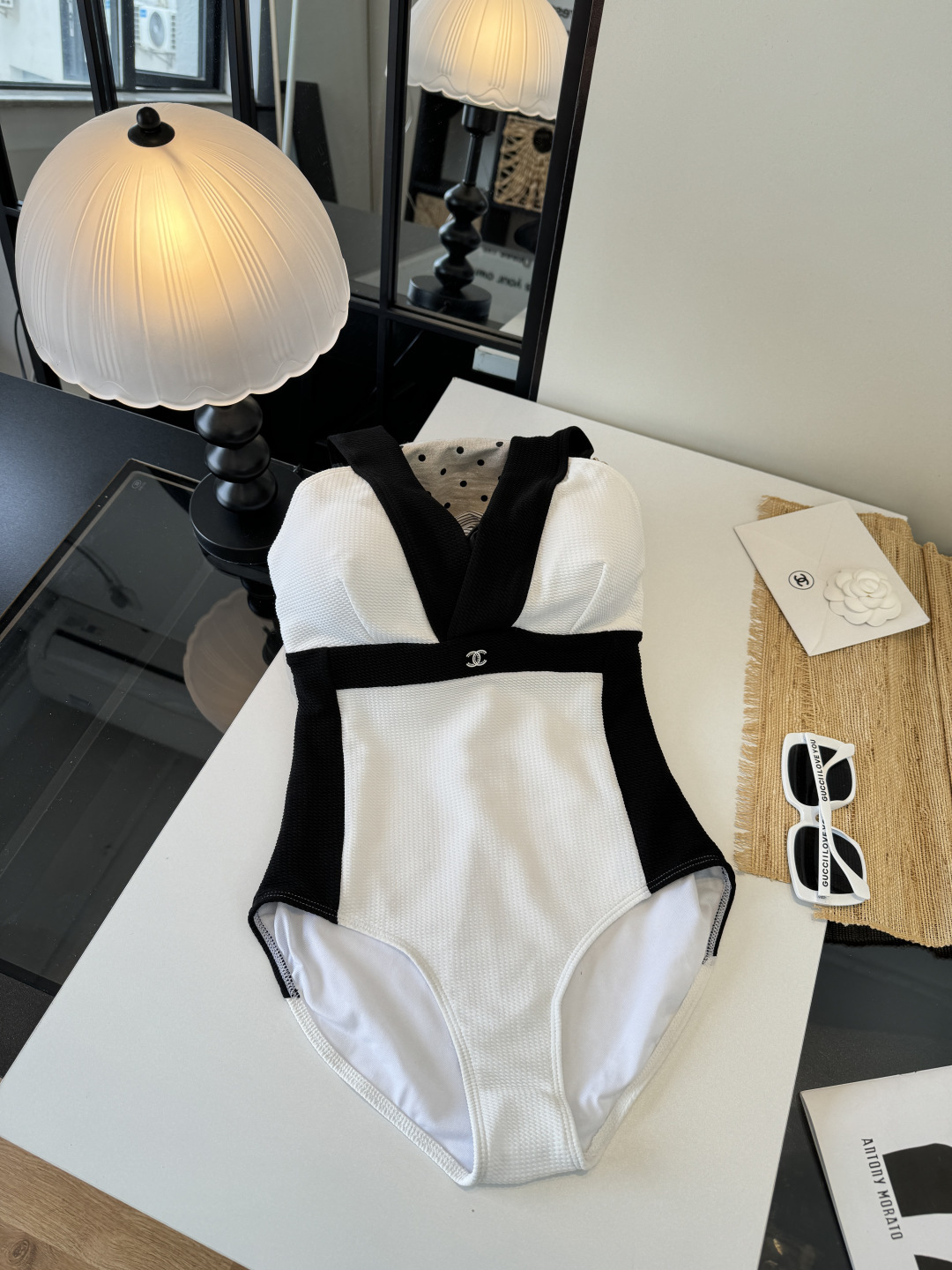 。Chanel香奈儿连体比基尼👙泳衣，S M L XL