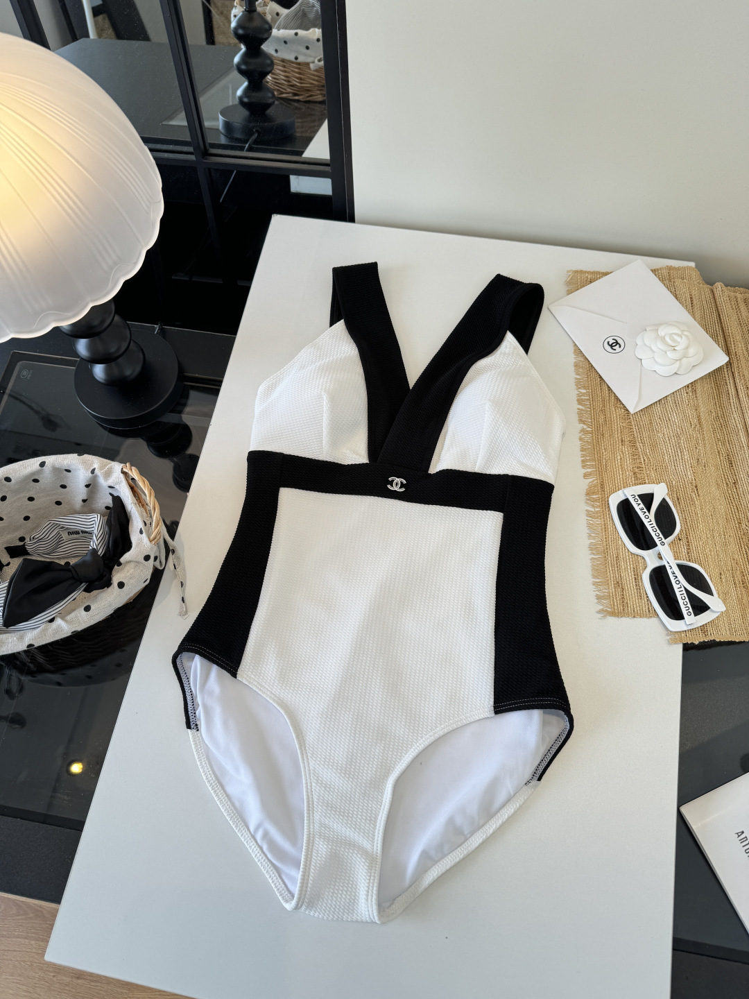 。Chanel香奈儿连体比基尼👙泳衣，S M L XL