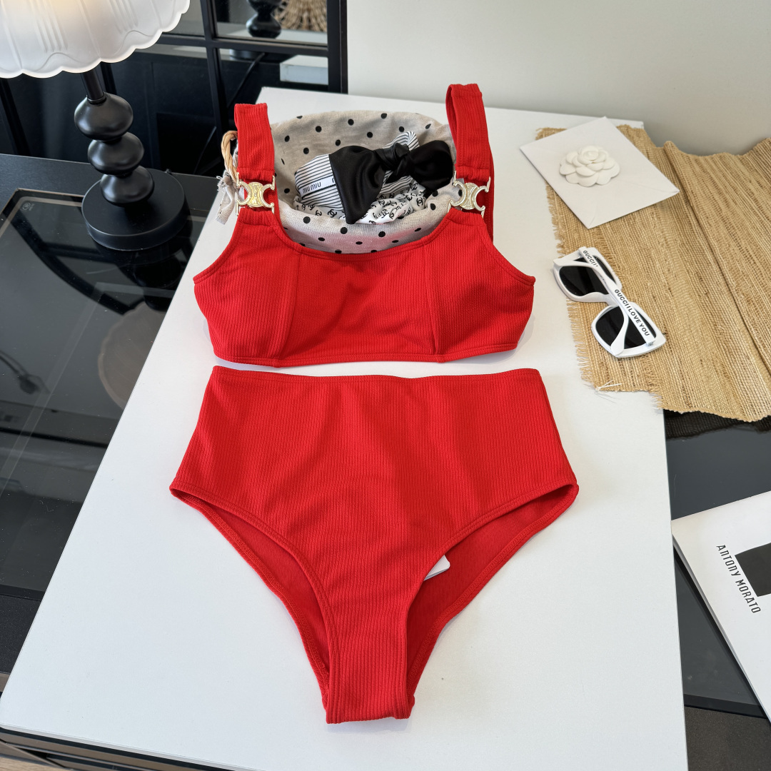 。Celine赛琳分体泳衣比基尼👙，S M L XL