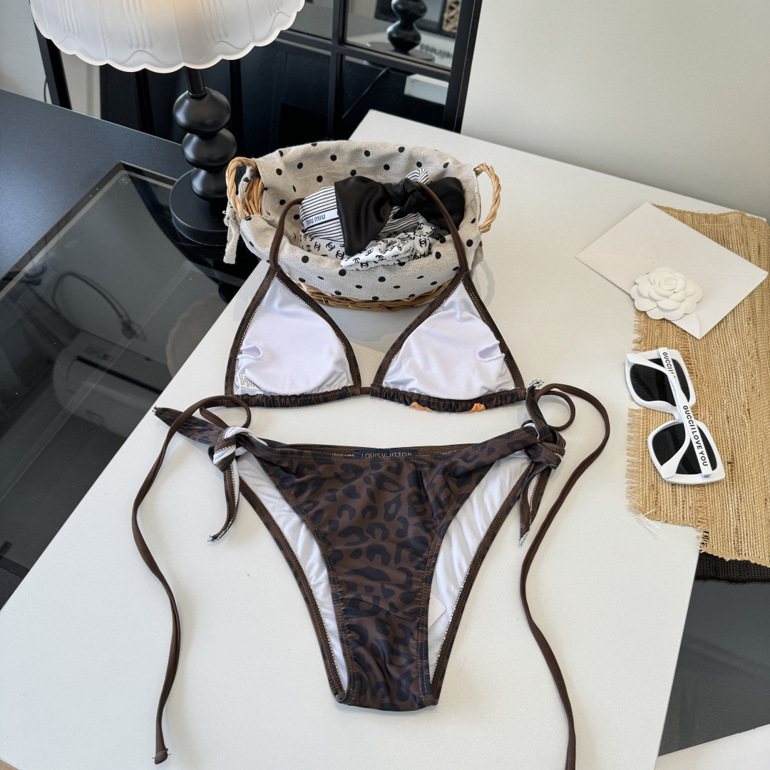 。LV路易威登豹纹分体比基尼👙泳衣，S M L XL