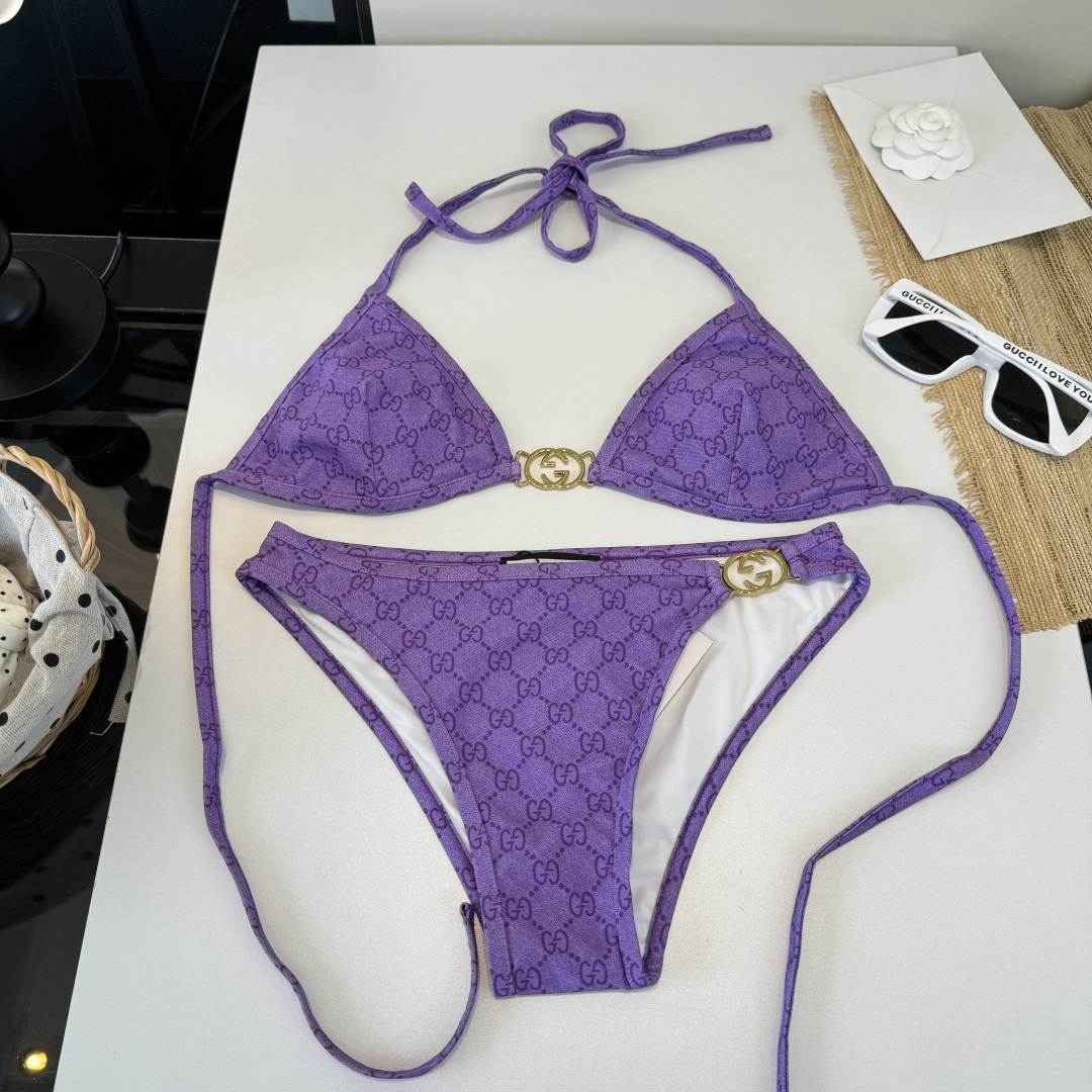 。Gucci古奇比基尼👙 上身超级棒！同步各大专柜发售，自然而然呈现时尚感！十分减龄，具有年轻活力。 码