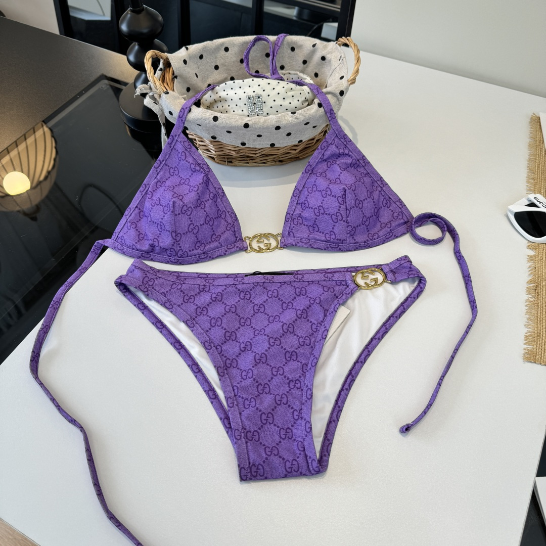。Gucci古奇比基尼👙 上身超级棒！同步各大专柜发售，自然而然呈现时尚感！十分减龄，具有年轻活力。 码