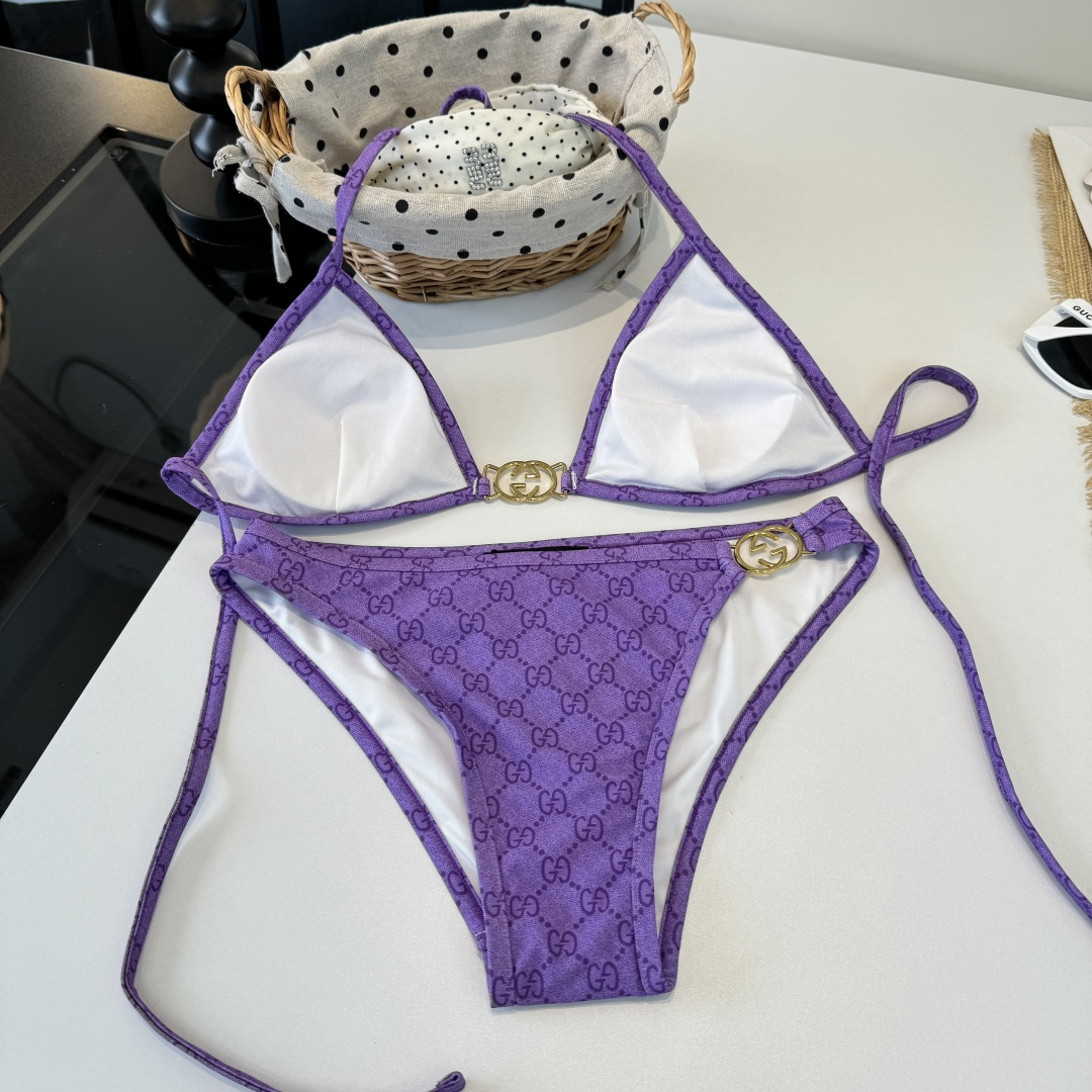 。Gucci古奇比基尼👙 上身超级棒！同步各大专柜发售，自然而然呈现时尚感！十分减龄，具有年轻活力。 码
