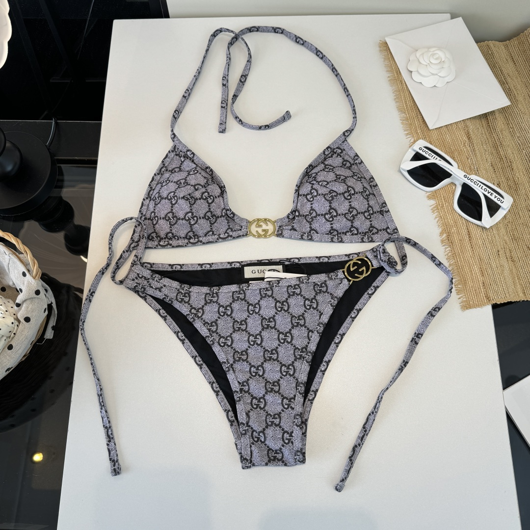 。Gucci古奇比基尼👙 上身超级棒！同步各大专柜发售，自然而然呈现时尚感！十分减龄，具有年轻活力。 码