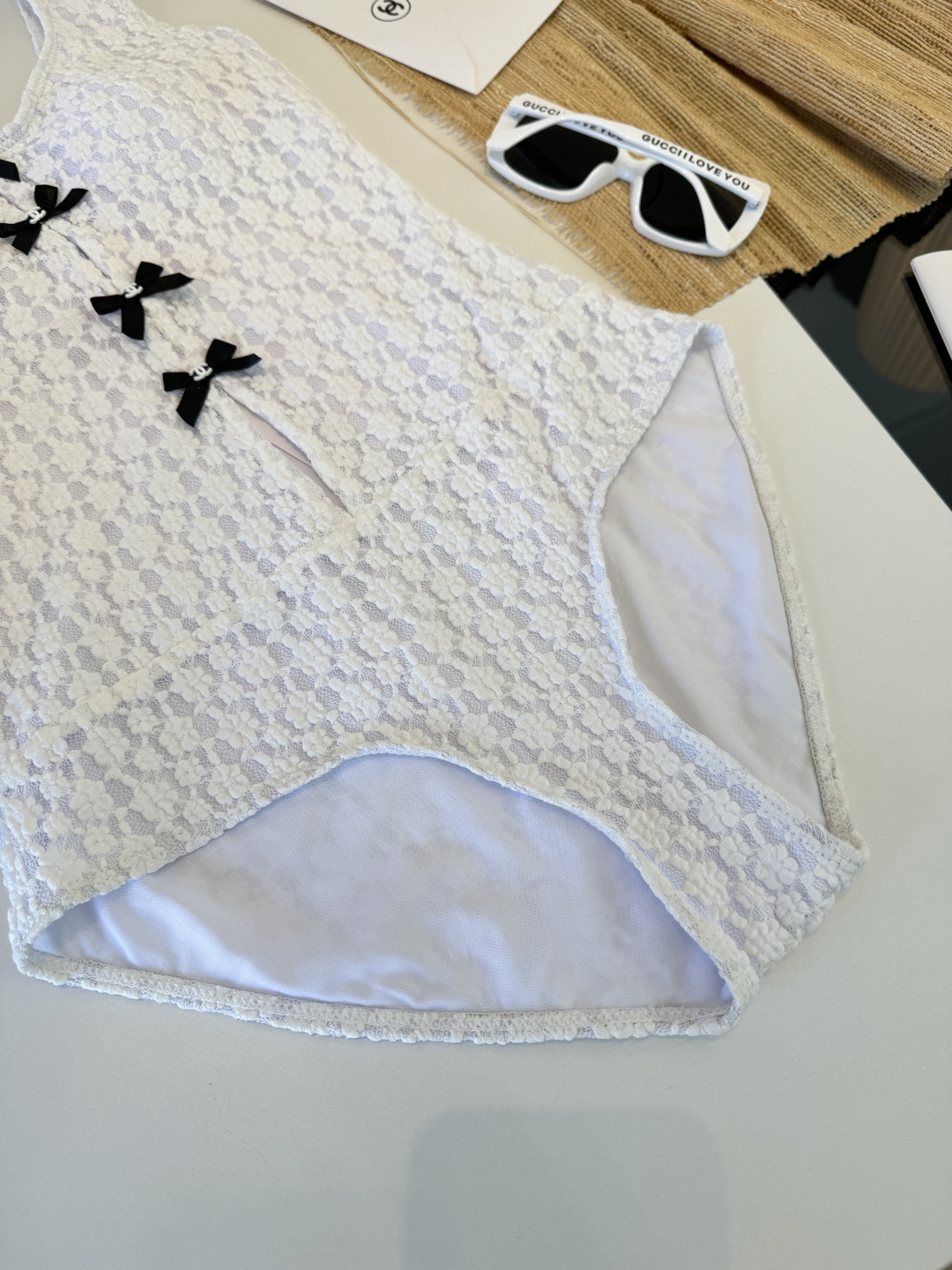 🌾Chanel香奈儿蕾丝连体泳衣👙S M L XL