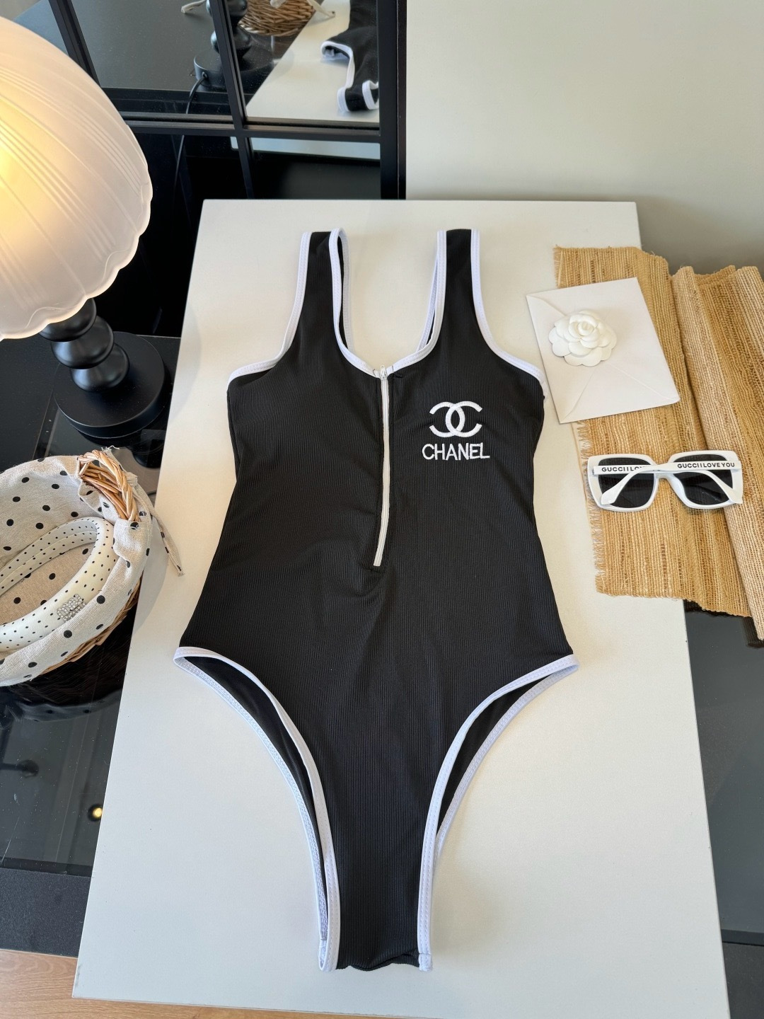 🌾Chanel香奈儿新款连体泳衣👙❤️😍🥰适合多种场景的游泳衣🏊‍♀️海边 游泳池 温泉 水上乐园 漂流