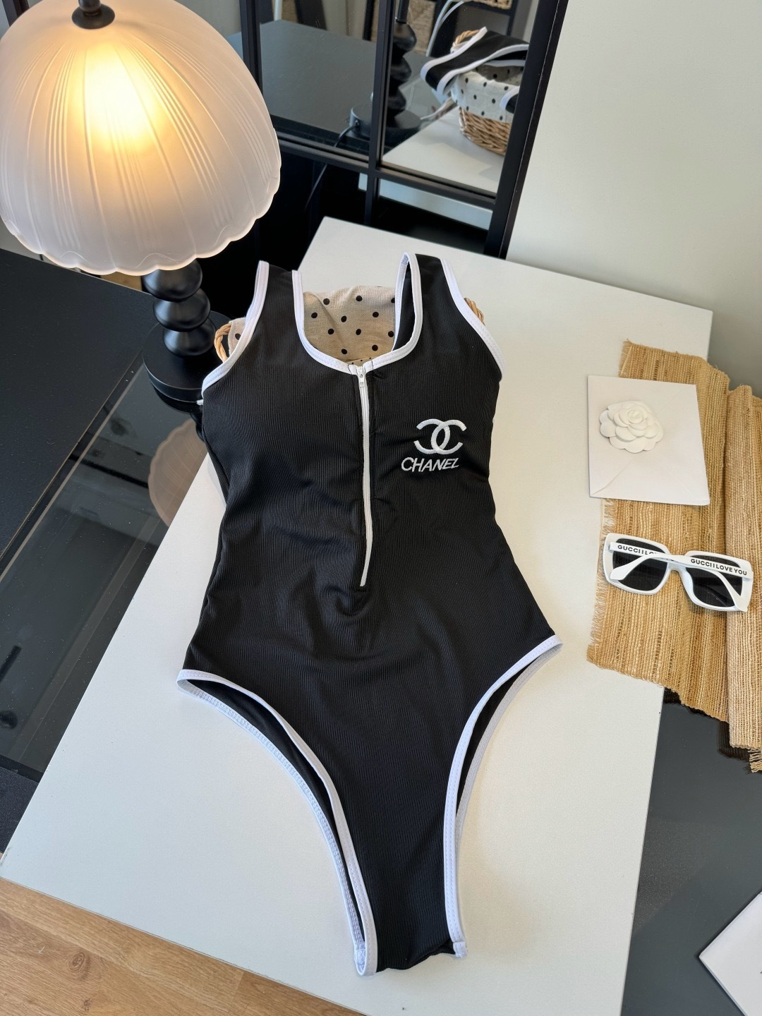 🌾Chanel香奈儿新款连体泳衣👙❤️😍🥰适合多种场景的游泳衣🏊‍♀️海边 游泳池 温泉 水上乐园 漂流