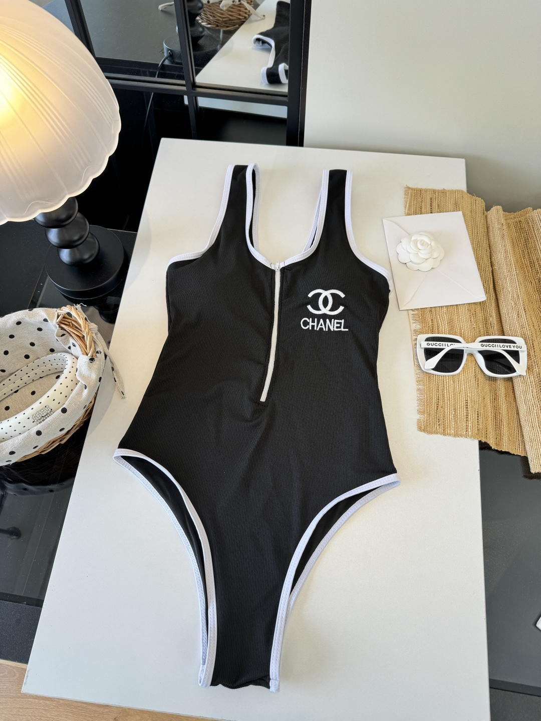 🌾Chanel香奈儿新款连体泳衣👙❤️😍🥰适合多种场景的游泳衣🏊‍♀️海边 游泳池 温泉 水上乐园 漂流