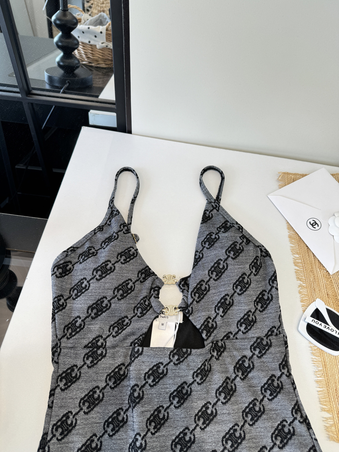 🌾Celine赛琳连体比基尼👙泳衣，S M L XL