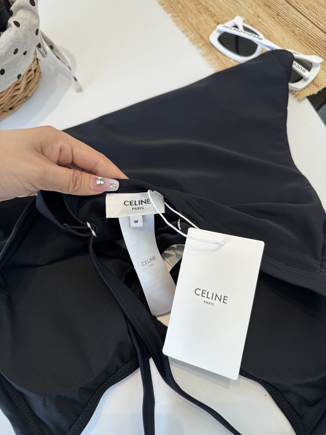 🌾Celine赛琳新款连体比基尼👙泳衣，S M L XL