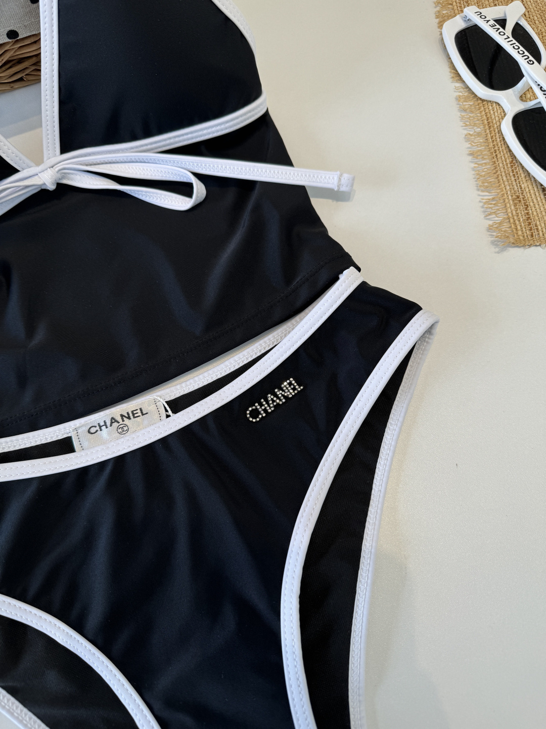 🌾Chanel香奈儿分体比基尼👙泳衣，S M L XL