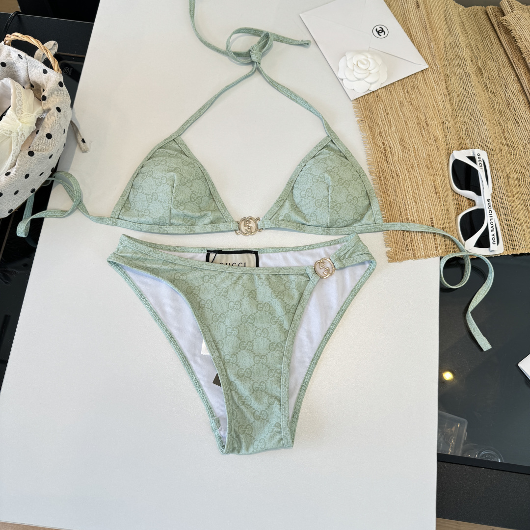 🌾Gucci古奇比基尼👙 上身超级棒！同步各大专柜发售，自然而然呈现时尚感！十分减龄，具有年轻活力。 码