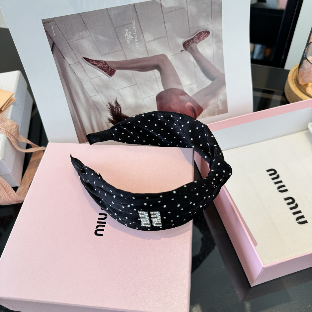 NO:854605,miumiu new polka dot headband hairpins, hairpins, miumiu, hairpins19860909miumiu缪缪新款波点发箍发夹,发夹,miumiu,hairpins,accessory