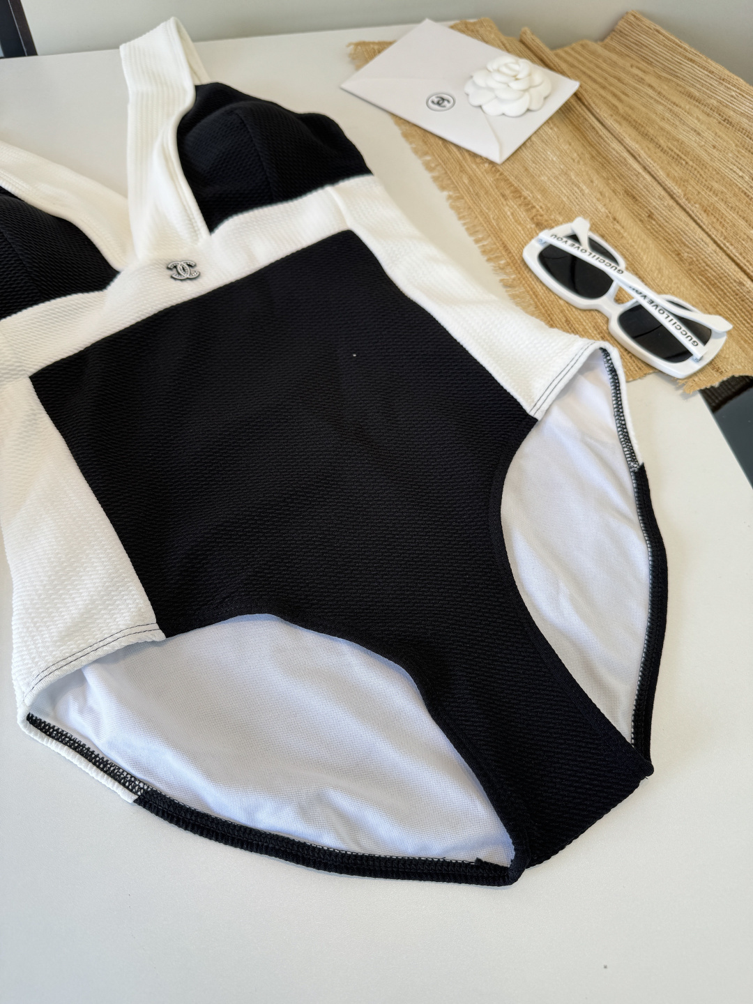 🌾Chanel香奈儿连体比基尼👙泳衣，S M L XL