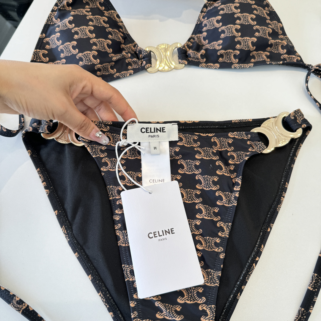 🌾Celine赛琳分体比基尼👙泳衣，S M L XL