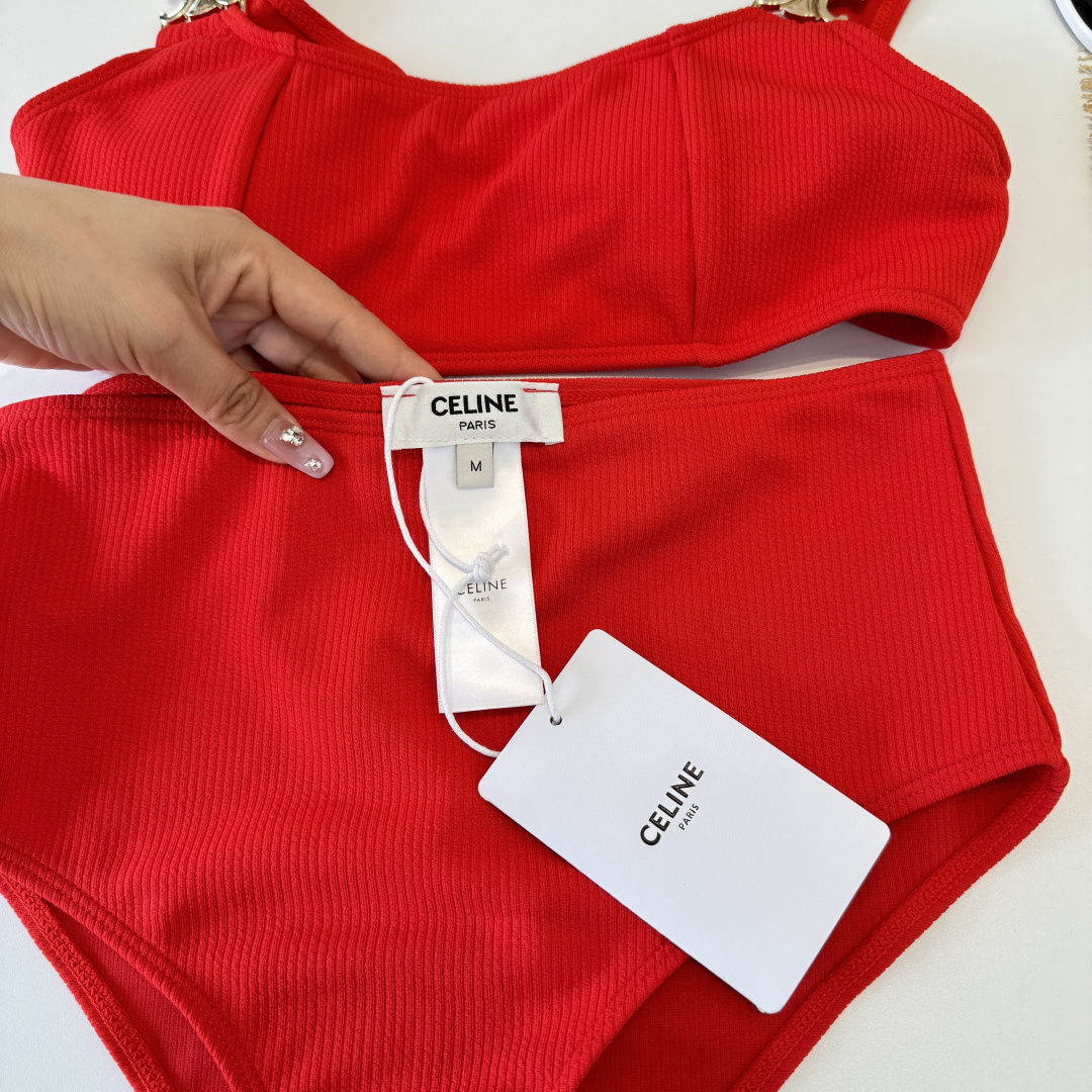 🌾Celine赛琳分体泳衣比基尼👙，S M L XL