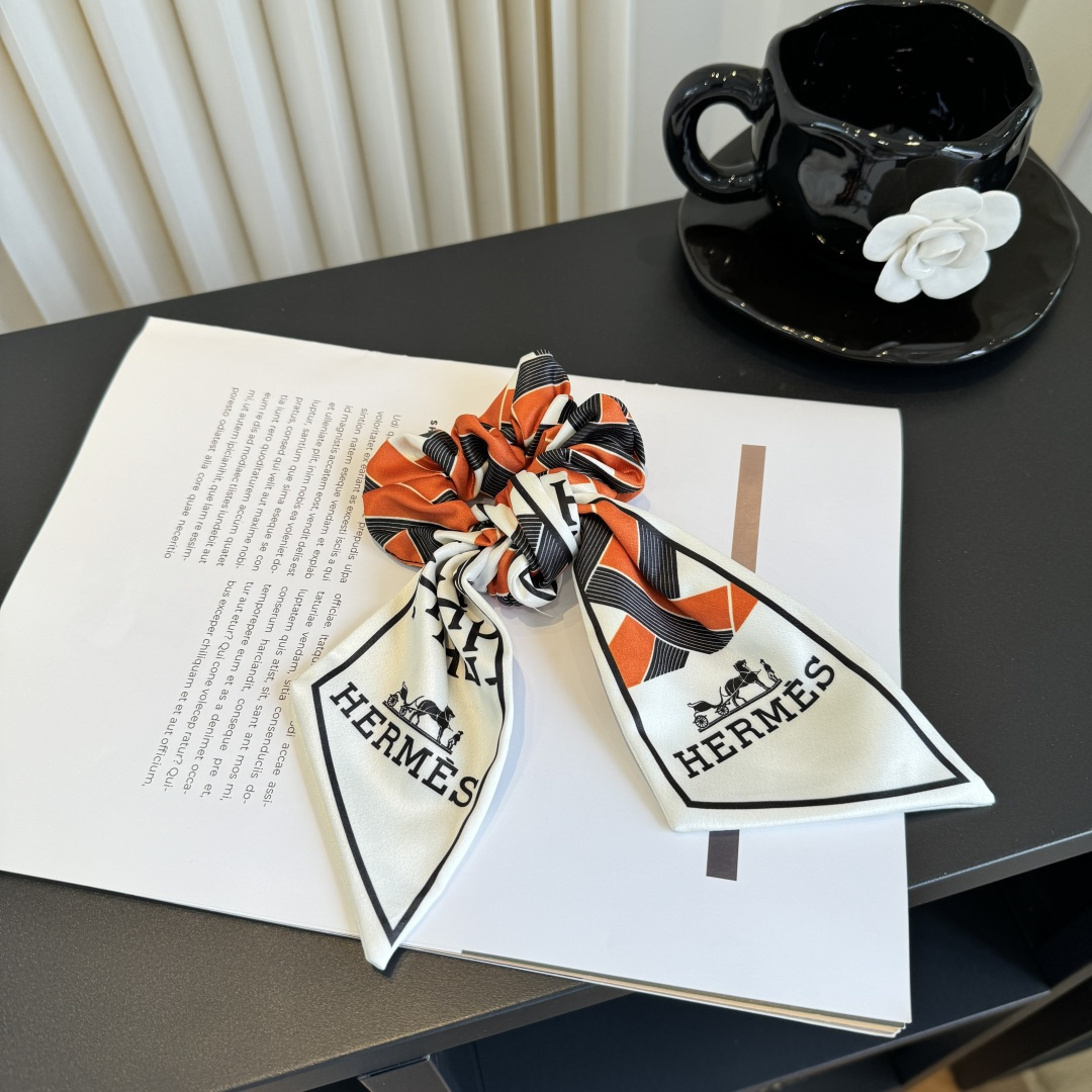 NO:920785,Hermes HERMES new bow hair tie hairpins, hairpins, hermes, hermes, hairpins19860909爱马仕HERMES新款蝴蝶结发圈发夹,发夹,hermes,hermes,hairpins,accessory