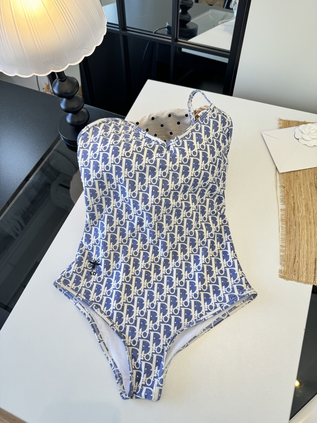 🌾Dior迪奥新连体比基尼👙泳衣，个性十足，超显水蛇腰，出游必备SM L  XL