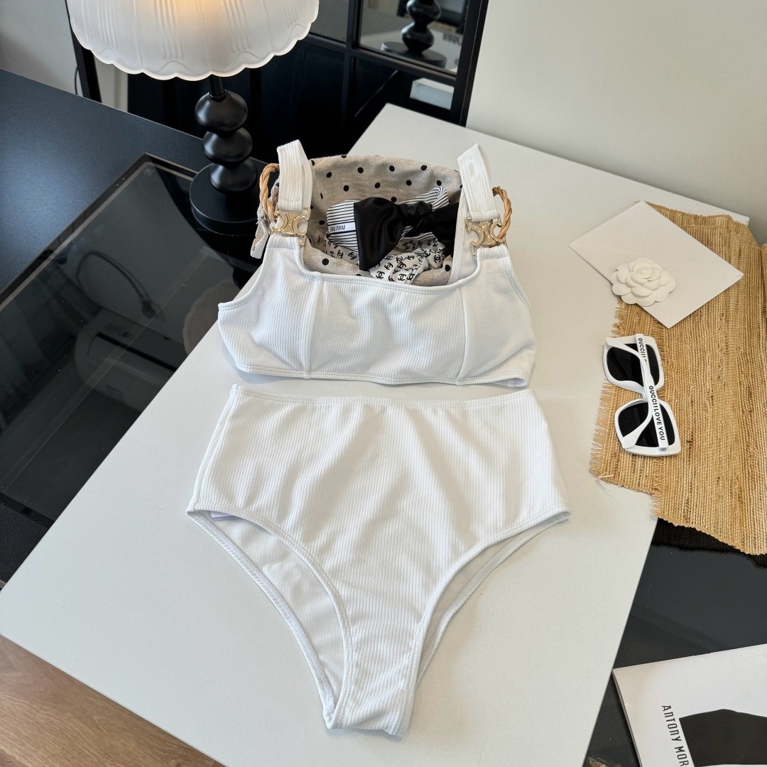 🌾Celine赛琳分体泳衣比基尼👙，S M L XL