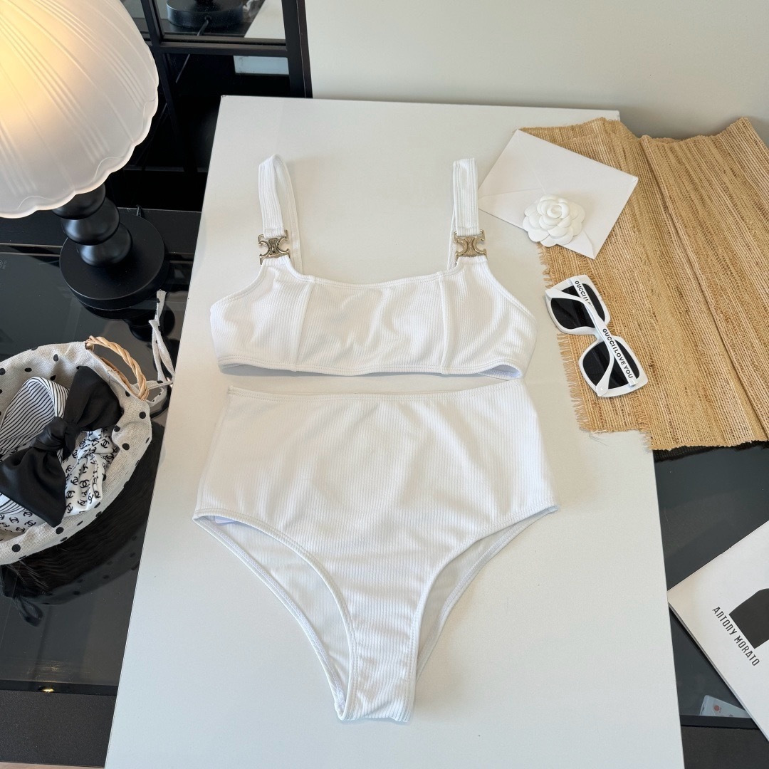 🌾Celine赛琳分体泳衣比基尼👙，S M L XL