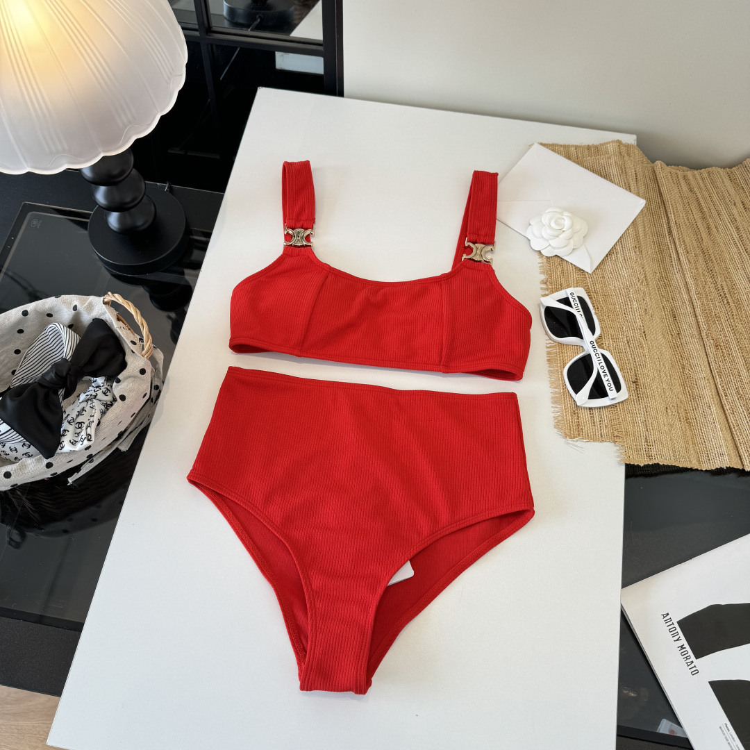 🌾Celine赛琳分体泳衣比基尼👙，S M L XL