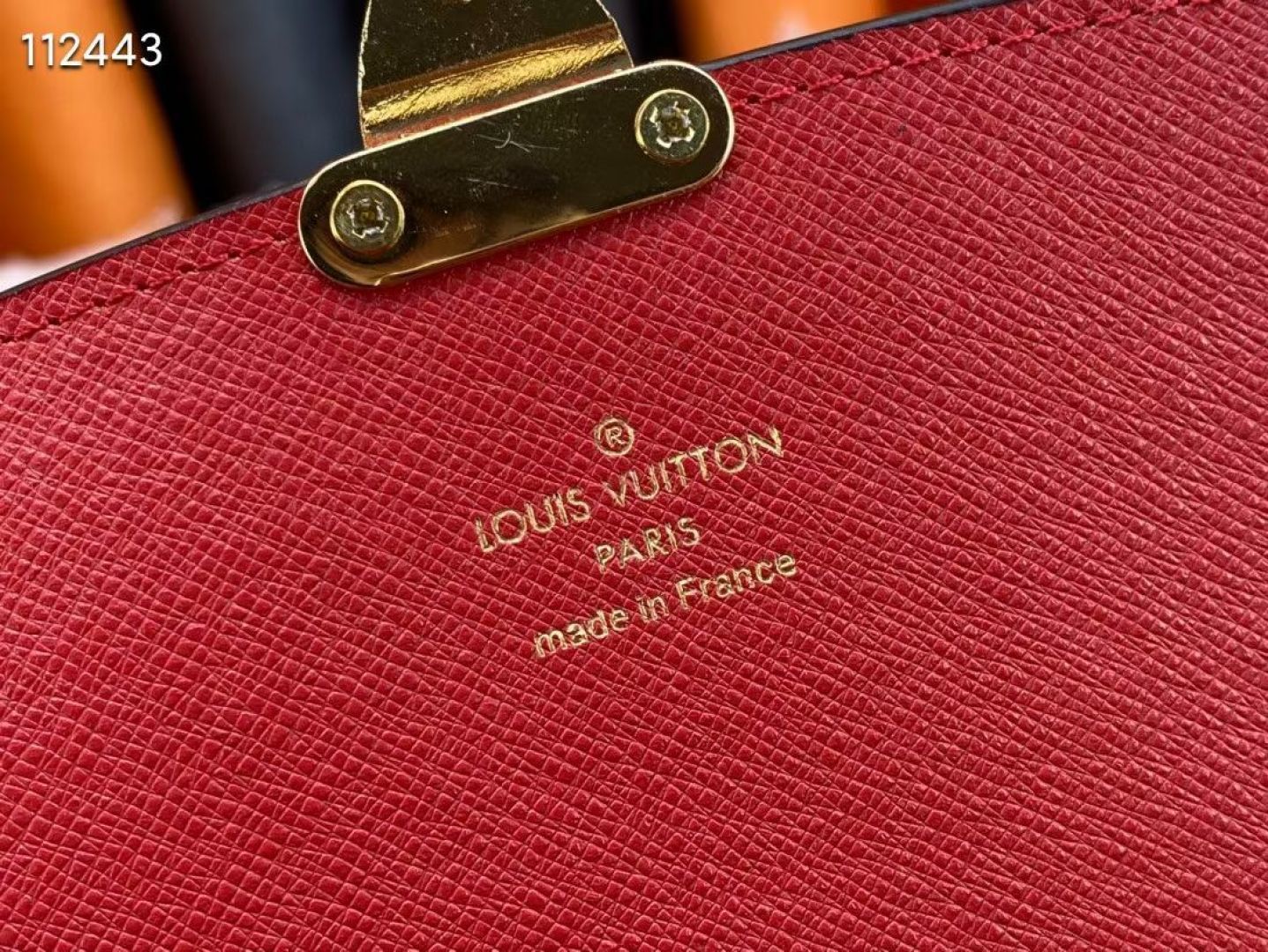 清爽ホワイトチェックの牛皮トートバッグ