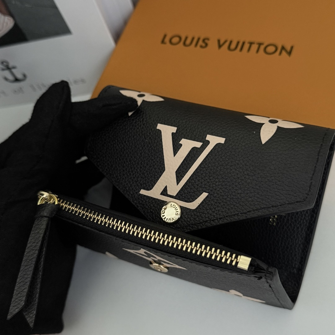 ルイ・ヴィトン Victorine 三折財布 - Monogram Empreinte レザー