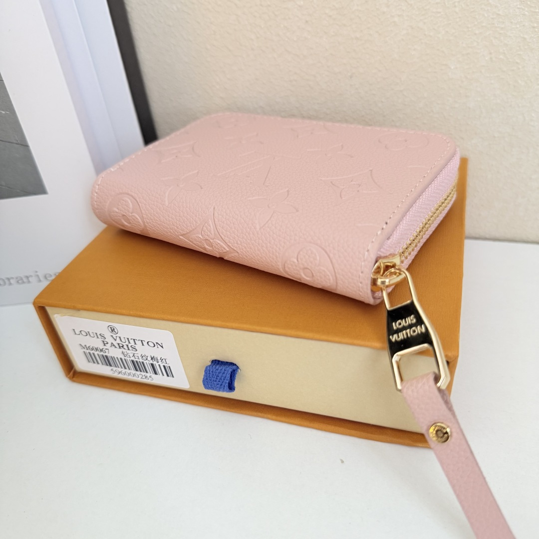 都市生活に最適なダイヤモンドパターンのジッパー小銭入れ