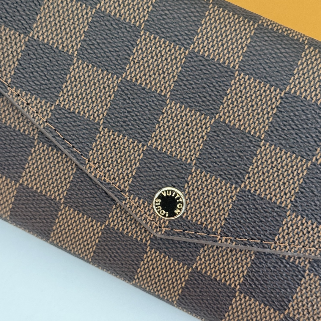 エレガントなモノグラム帆布の信Envelope式財布