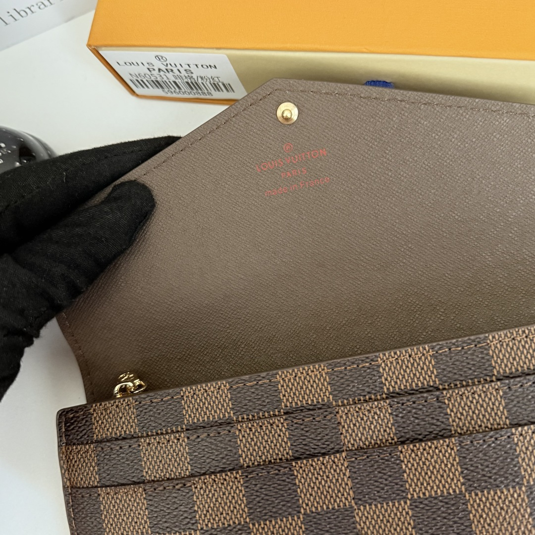 エレガントなモノグラム帆布の信Envelope式財布