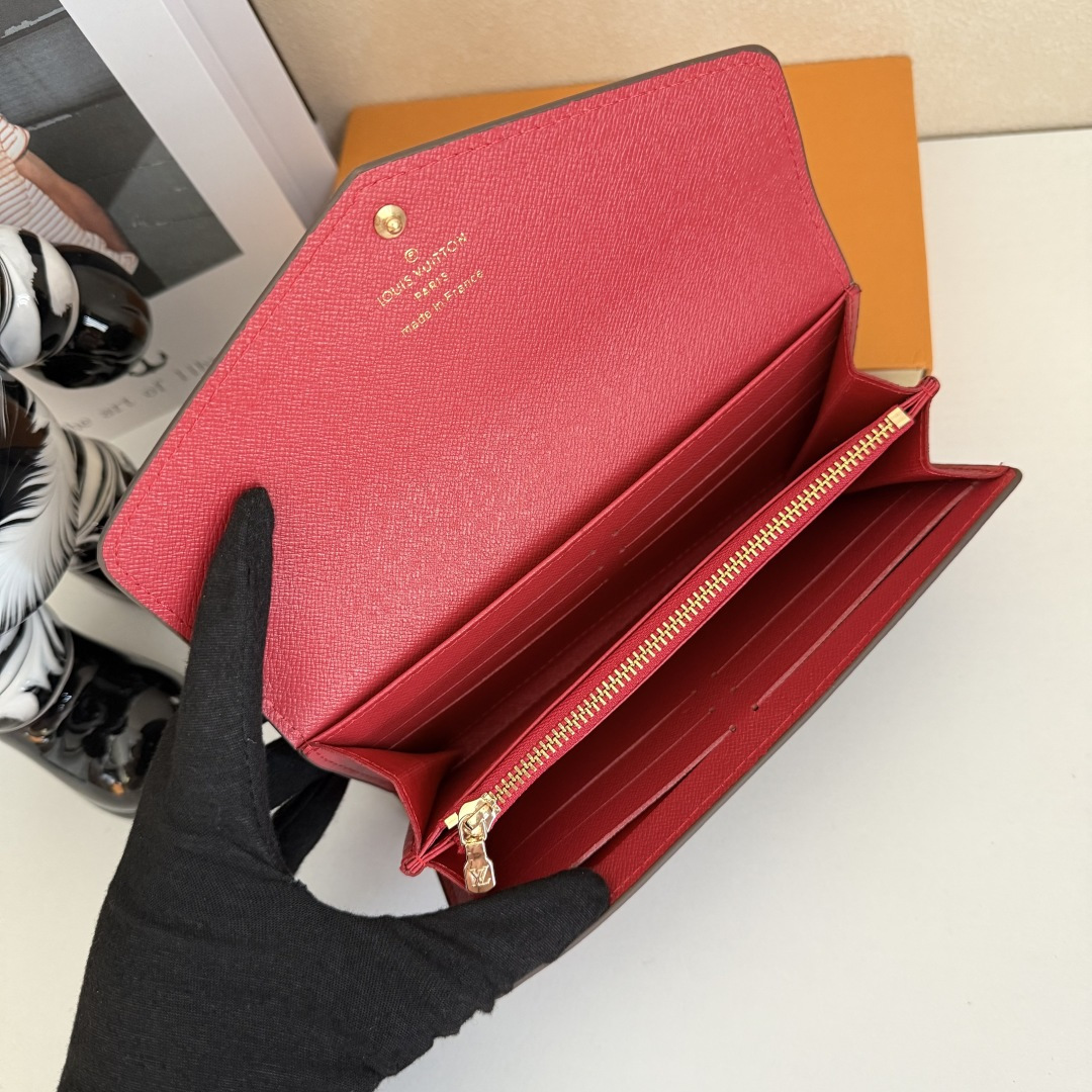 エレガントなモノグラム帆布の信封式財布